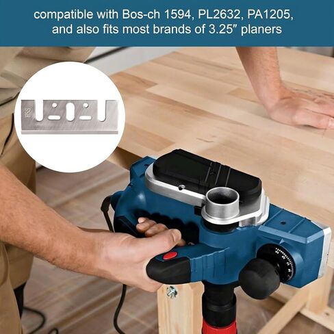 استبدال شفرات تخطيط HSS مقاس 3-1/4 بوصة لـ Bos-ch 1594، PL2632، PA1205 ومعظم أدوات التخطيط المحمولة باليد، استبدال شفرات تخطيط الكربيد - 4 قطع in Kuwait
