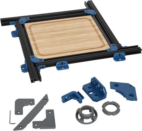 Juice Groove Router Jig,Adjustable Juice Groove Jig for Cutting Board Up to 18"x18",Versatile Variable Router Jig with Corner Radius Guides Included,Effortlessly Cuts Square,Round & Triangle Grooves in Kuwait