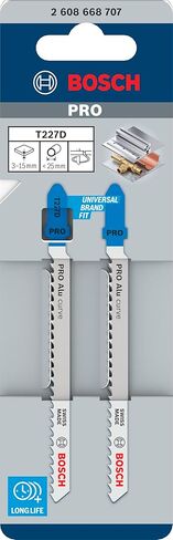 2 x Pro Aluminium Curve T227D Jigsaw Blade (للألومنيوم والمعادن غير الحديدية، الطول 100 مم، منشار الملحقات الاحترافي) من Bosch in Kuwait