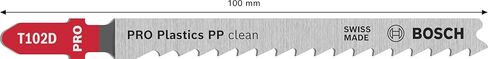 شفرة منشار أركت 2X PRO Plastics PP Clean T102D من بوش (للبلاستيك، PP وPE، الطول 100 مم، قطعتان) in Kuwait