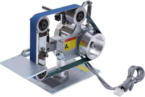 Bench Belt Sander Grinder Knife Sharpener 550W 30"x1" 0-5000RPM Variable Speed Tabletop Belt Sander with Adjustable Angle, Digital Display 98.43ft/s for Metal, Woodworking, Knife Sharpening in Kuwait