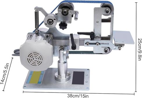 Bench Belt Sander Grinder Knife Sharpener 550W 30"x1" 0-5000RPM Variable Speed Tabletop Belt Sander with Adjustable Angle, Digital Display 98.43ft/s for Metal, Woodworking, Knife Sharpening in Kuwait