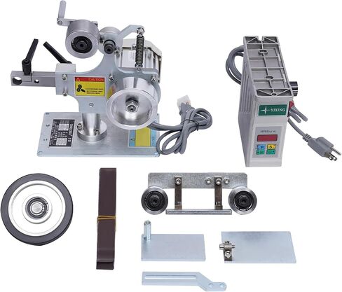 Bench Belt Sander Grinder Knife Sharpener 550W 30"x1" 0-5000RPM Variable Speed Tabletop Belt Sander with Adjustable Angle, Digital Display 98.43ft/s for Metal, Woodworking, Knife Sharpening in Kuwait