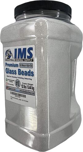 #10 Premium Glass Beads - Fine - 12 lbs/5.44 kg - Blasting Media - 100-170 US Mesh in Kuwait