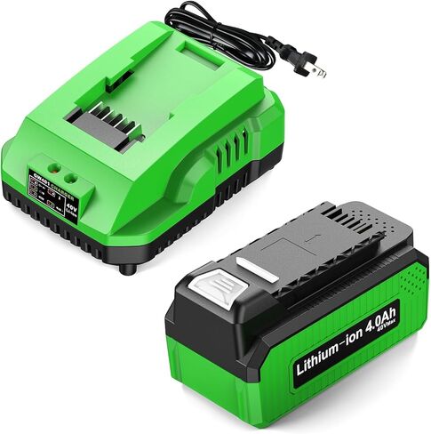 4.0Ah High Capacity Battery Replacement for 40v Greenworks Battery and Charger,Compatible with Greenworks 40V Power Tools in Kuwait