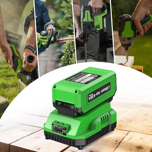 4.0Ah High Capacity Battery Replacement for 40v Greenworks Battery and Charger,Compatible with Greenworks 40V Power Tools in Kuwait