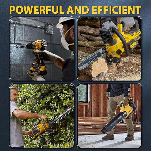 4 عبوات بديلة بقدرة 8000 مللي أمبير في الساعة لبطارية DeWalt 20V Max - متوافقة مع DCB206 DCB200 DCB201 DCB207 DCB203 DCB205، تناسب أدوات أيونات الليثيوم والشواحن الأصلية ببطارية 20 فولت in Kuwait