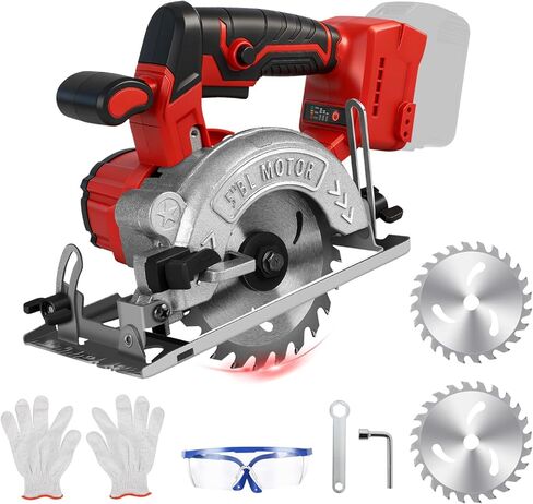 6 Inch Circular Saw for Milwaukee M18 18V Battery (No Battery), Brushless Cordless Round Saw Kit with 0-45° Cutting Bevel, 6200 RPM, Idea for Wood Plastic Soft Metal in Kuwait