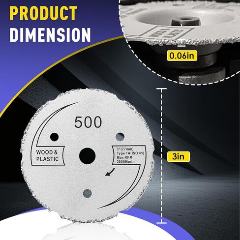 6 PCS SM500 3'' Wood Plastic Segment Carbide Circular Saw Compatible with Dremel Saw Max Series, Suitable for Precise Cutting Applications in Kuwait