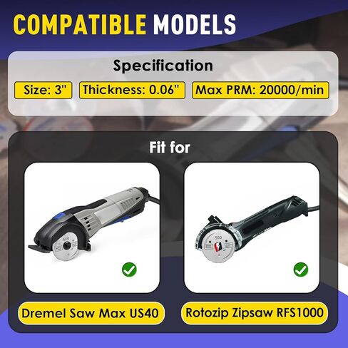 6 PCS SM500 3'' Wood Plastic Segment Carbide Circular Saw Compatible with Dremel Saw Max Series, Suitable for Precise Cutting Applications in Kuwait