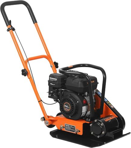 ضاغط الألواح VEVOR، محرك غاز 6.5 HP 196CC، ماكينة الدك الأرضية الاهتزازية 5600 VPM، قوة الضغط 2360 رطل، لوحة 20.1 × 15 بوصة، ضاغط المشي خلف المناظر الطبيعية للرصف، الأسفلت، الأساس، التربة in Kuwait