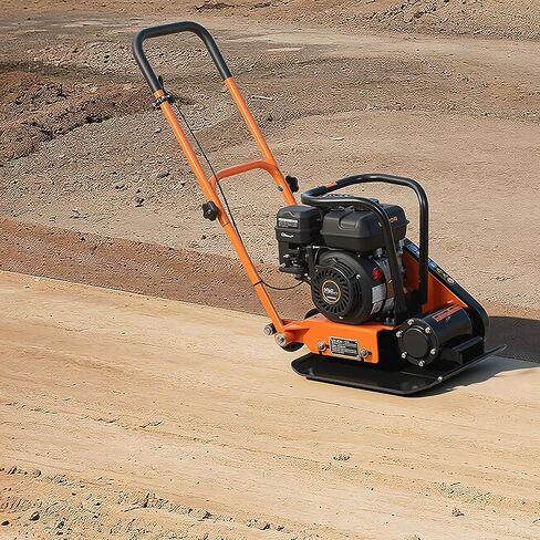 ضاغط الألواح VEVOR، محرك غاز 6.5 HP 196CC، ماكينة الدك الأرضية الاهتزازية 5600 VPM، قوة الضغط 2360 رطل، لوحة 20.1 × 15 بوصة، ضاغط المشي خلف المناظر الطبيعية للرصف، الأسفلت، الأساس، التربة in Kuwait