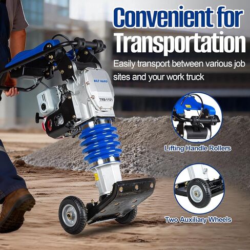 بيلت هارد 3500 رطل، جاك القفز يعمل بالغاز، مع محرك هوندا GX100 98cc 3HP رباعي الأشواط، 26 بوصة أقصى عمق للضغط، جاك القفز للضغط للتربة والحصى والأساسات in Kuwait