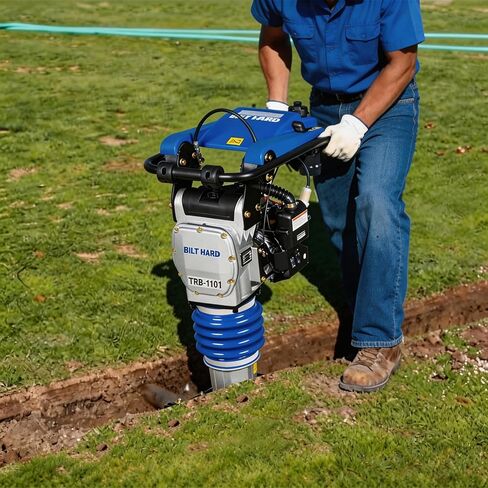 بيلت هارد 3500 رطل، جاك القفز يعمل بالغاز، مع محرك هوندا GX100 98cc 3HP رباعي الأشواط، 26 بوصة أقصى عمق للضغط، جاك القفز للضغط للتربة والحصى والأساسات in Kuwait