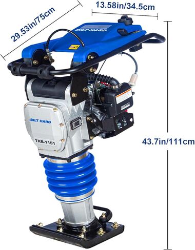 بيلت هارد 3500 رطل، جاك القفز يعمل بالغاز، مع محرك هوندا GX100 98cc 3HP رباعي الأشواط، 26 بوصة أقصى عمق للضغط، جاك القفز للضغط للتربة والحصى والأساسات in Kuwait