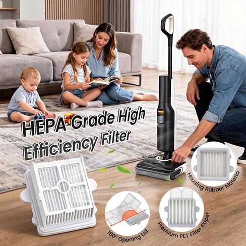 F25 GT Replacement Accessories Fit for Roborock F25 Ultra/ F25 Combo/ F25 ACE/ F25 ALT/ F25 LT/ F25 RT Cordless Wet Dry Vacuum Cleaner,3 Main Roller Brushes+3 HEPA Filters in Kuwait