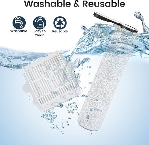 F25 GT Replacement Accessories Fit for Roborock F25 Ultra/ F25 Combo/ F25 ACE/ F25 ALT/ F25 LT/ F25 RT Cordless Wet Dry Vacuum Cleaner,3 Main Roller Brushes+3 HEPA Filters in Kuwait