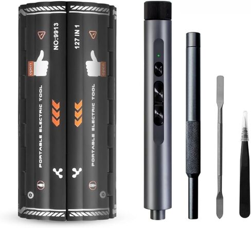 Portable 3 6V Electric Screwdriver Set with Magnetizer LED Light Multiple Bits for Electronics Repairs DIY Projects in Kuwait