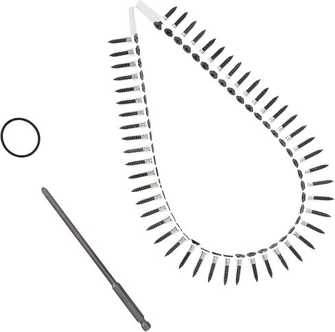 Goshyda Automatic Chain Nail Adjustable Screw Electric Drill for Woodworking Tool Enthusiasts Black Aluminum Alloy, 50Pcs Nails, for Gypsum Board Ceiling in Kuwait