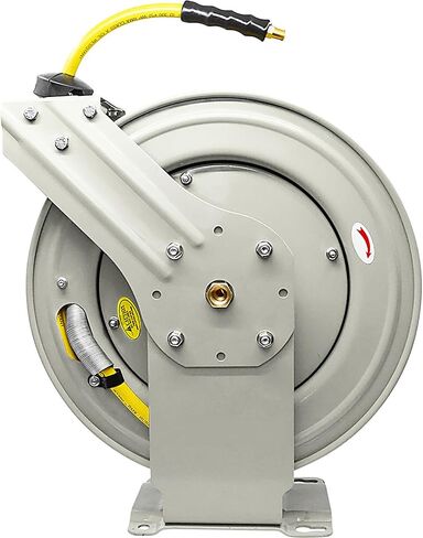 Klutch Auto-Rewind Dual Arm Air Hose Reel, with 3/8in. x 50ft. Hose, 300 PSI in Kuwait