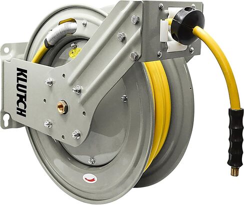 Klutch Auto-Rewind Dual Arm Air Hose Reel, with 3/8in. x 50ft. Hose, 300 PSI in Kuwait
