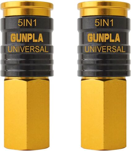 وصلة هواء صناعية سريعة عالمية 5 في 1 من Gunpla، ملحقات ضاغط هواء مطورة سريعة التوصيل 1/4 بوصة تركيبات ضاغط هواء NPT أنثى، قطعتان in Kuwait