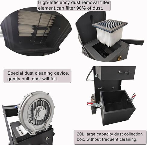 Electric Concrete Floor Grinder Ground Polishing Machine with 20L Vacuum Dust Collector Concrete Surface Grinder 4 Grinding Discs for Old Ground Restoration 220V in Kuwait