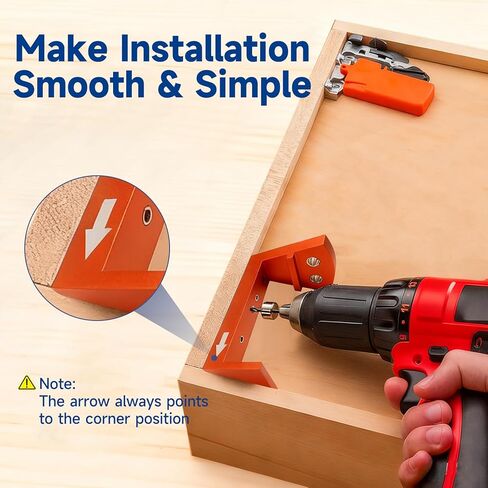 Undermount Drawer Slide Drilling Guide Kit Compatible with Blum Tandem, Drawer Slide Kit Includes Aluminum Alloy Angle Guide, 6mm & 2.5mm Brad Point Drill bits, Stop Collars, and hex Wrench in Kuwait