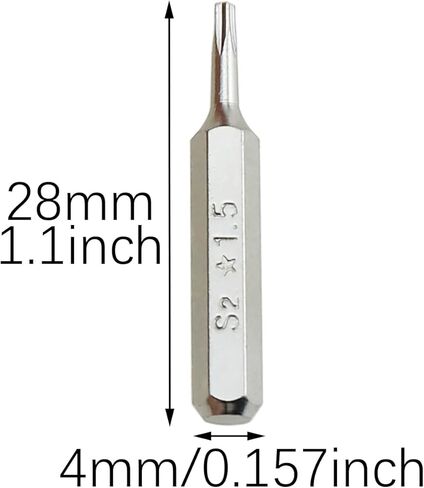 RLECS 12PCS Length 28mm Silver S2 Chrome Molybdenum Steel Special Shaped S2 Screwdriver Insert Drill Bit U2.6 Type Suitable for Home Repair DIY Projects Electronic Maintenance Installation in Kuwait