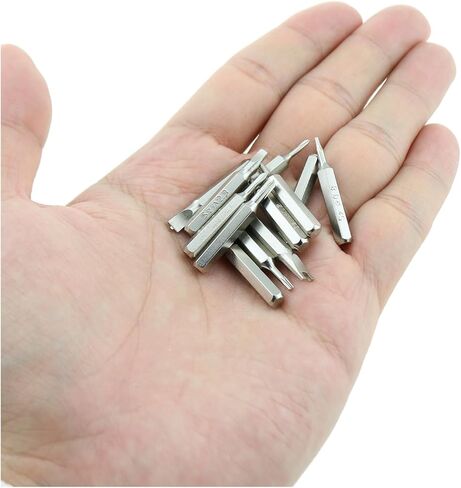RLECS 12PCS Length 28mm Silver S2 Chrome Molybdenum Steel Special Shaped S2 Screwdriver Insert Drill Bit U2.6 Type Suitable for Home Repair DIY Projects Electronic Maintenance Installation in Kuwait