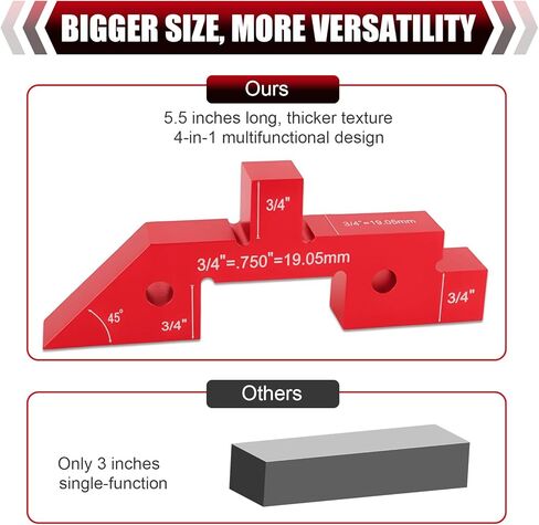 14 Pcs Aluminum Alloy Setup Blocks for Woodworking, Precision Router & Table Saw Setup Bars, Height Depth Angle & Fence Alignment Gauge Set with Storage Case in Kuwait