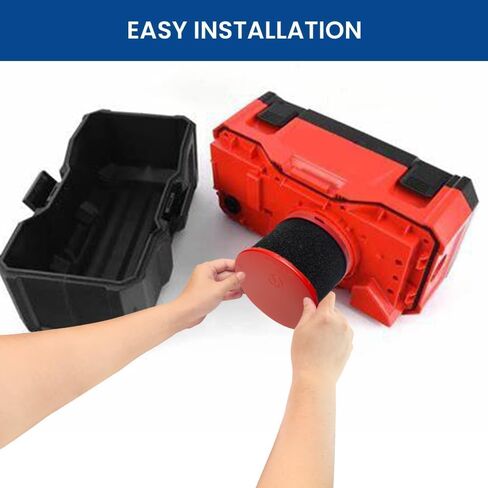 عبوتان من فلتر HEPA البديل 49-90-1900 المتوافق مع مكنسة Milwaukee Cordless M18 0780-20 0880-20، مع 6 مرشحات إسفنجية وفرشاة واحدة in Kuwait