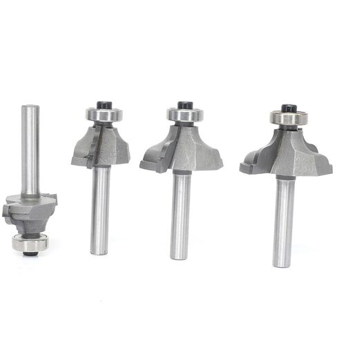 مجموعة قطع Ogee بحافة طاولة 4 قطع، ساق 1/4 بوصة، قطع فيليه Ogee مع خطوة، عمق القطع 5/16 بوصة، 7/16 بوصة، 1/2 بوصة، 1/2 بوصة، قاطعة حواف Ogee الرومانية المزدوجة لطاولة الخشب، تحديد واجهات الأدراج، التوجيه، القولبة in Kuwait