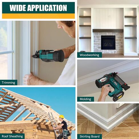 NEU MASTER Nail Gun يعمل بالبطارية، مسدس أظافر لاسلكي-18GA 2 بوصة مسمار مع تعديل العمق/1800 قطعة أظافر، مسمار براد متعدد الاستخدام للتقليم والقولبة والأعمال الخشبية، DIY - بطارية وشاحن 20 فولت (متجدد) in Kuwait