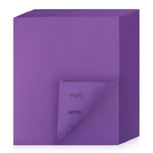 Sandpaper 400 Grit 20 PCS, Wet Dry Sanding Sheets 9 x 11 Inch, Purple Alumina Abrasive Sand Paper for Wood, Metal, Drywall, Resin, Automotive Sanding, Polishing, Grinding, by POLIWELL in Kuwait