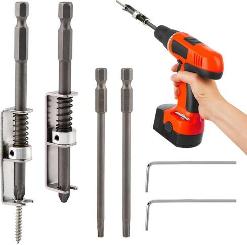 2Pcs Spring-loaded Screw Holder Bit, Anti-drop Screwdriver Bit, Bit Holder Universal Screw Retaining Tool for Electricians, Mechanics, DIY Home Repair(COLOR:silver) in Saudi Arabia