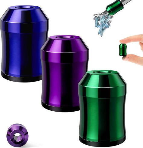 Magnetic Screw Ring: 1/4 Inch (6.35mm) Universal Detachable Drill Bit Magnetizer, Strong Magnetic Adhesion Prevents Screw Drop for Hex Screwdriver and Power Bits (6 Pcs) in Saudi Arabia