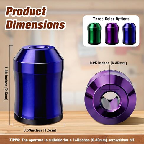Magnetic Screw Ring: 1/4 Inch (6.35mm) Universal Detachable Drill Bit Magnetizer, Strong Magnetic Adhesion Prevents Screw Drop for Hex Screwdriver and Power Bits (6 Pcs) in Saudi Arabia