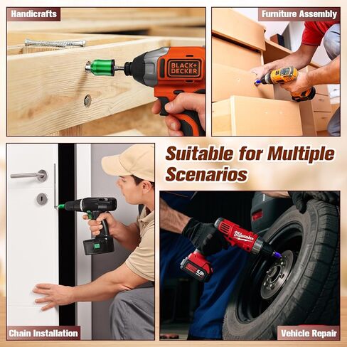 Magnetic Screw Ring: 1/4 Inch (6.35mm) Universal Detachable Drill Bit Magnetizer, Strong Magnetic Adhesion Prevents Screw Drop for Hex Screwdriver and Power Bits (6 Pcs) in Saudi Arabia
