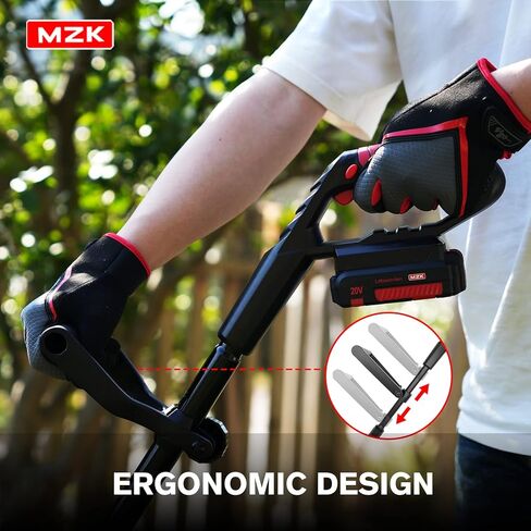 MZK 20V Cordless Tiller Cultivator with Steel Tines,8-inch Wide Battery Powered Garden Cultivator, 360RPM Electric Tiller for Lawn/Gardening/Soil Cultivation(2 * 2AH Battery&Charger Included),TC08D01 in Kuwait