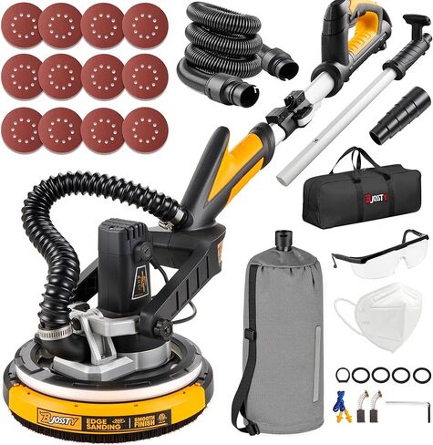 Drywall Sander with Vacuum Dust Collector, High Power 7.1-AMP Electric Sander for Drywall, 99% Dust Removal, 7 Variable Speed 950-1850RPM, Dustless Wall Sander for Drywall, Popcorn Ceiling etc in Kuwait