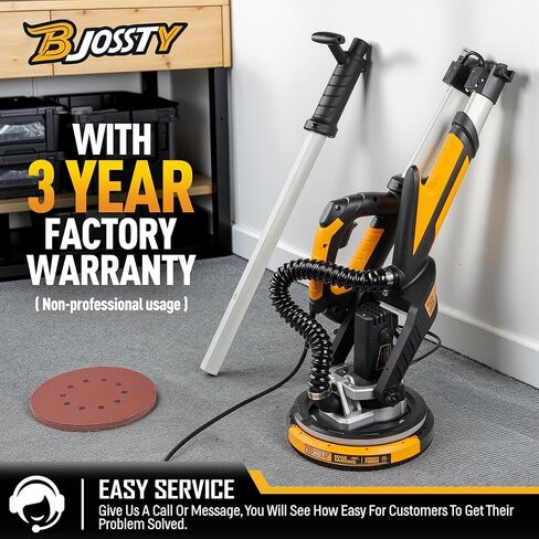 Drywall Sander with Vacuum Dust Collector, High Power 7.1-AMP Electric Sander for Drywall, 99% Dust Removal, 7 Variable Speed 950-1850RPM, Dustless Wall Sander for Drywall, Popcorn Ceiling etc in Kuwait