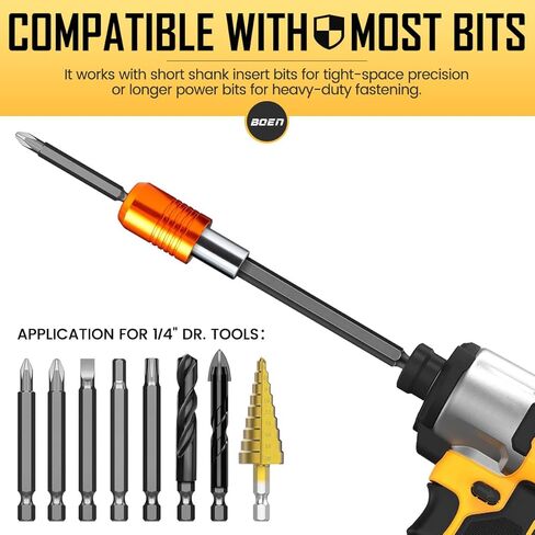 boen 3PCS Magnetic Drill Bit Extension Set, 2.5",4", 6" Quick Change Bit Holder, 1/4" Hex Shank, for Impact Driver Screwdriver Bits Use in Kuwait