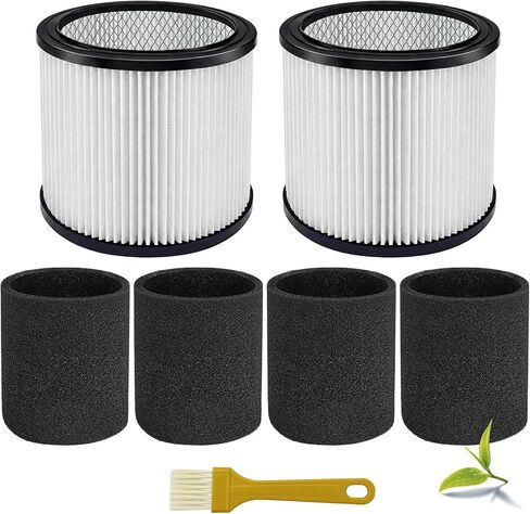 90340 Filters Compatible with Shop Vac 4-16 Gallon/Vacmaster 5-20 Gallon Wet Dry Vacuums, Replaces 90304, 90350, 90333, 9030400 with 4* Foam Sleeve-Hepa in Saudi Arabia