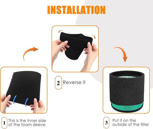 90340 Filters Compatible with Shop Vac 4-16 Gallon/Vacmaster 5-20 Gallon Wet Dry Vacuums, Replaces 90304, 90350, 90333, 9030400 with 4* Foam Sleeve-Hepa in Saudi Arabia