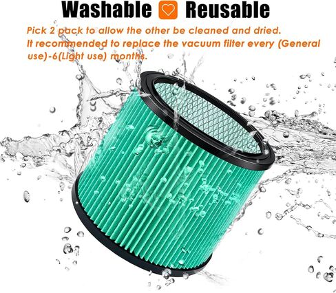 90340 Filters Compatible with Shop Vac 4-16 Gallon/Vacmaster 5-20 Gallon Wet Dry Vacuums, Replaces 90304, 90350, 90333, 9030400 with 4* Foam Sleeve-Hepa in Saudi Arabia
