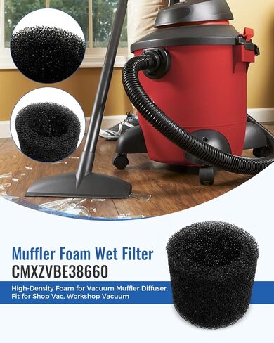 2-1/2 in CMXZVBE38660 Vacuum Muffler Foam Silencer Diffuser Fit for Craftsman for Ridgid Shop Wet Dry Vac Accessories, 6Pcs in Kuwait