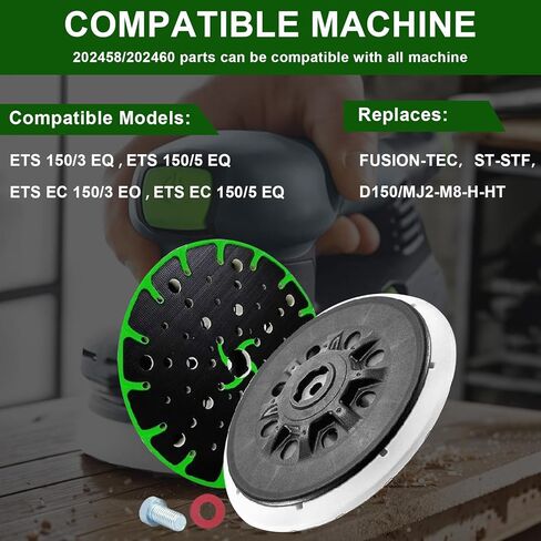 [6 بوصة] ورق صنفرة صلب 202460 متوافق مع Festool، وسادة صنفرة لآلة الصنفرة ETS EC150/3 EQ، ETS EC 150/5 EQ، ETS 150/3 EQ، ETS 150/5 EQ Sander، فتحة 17/49 (صلبة) in Kuwait
