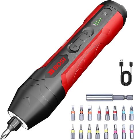 مفك براغي كهربائي 4.2 فولت من B Bosi Tool، أداة إصلاح للهاتف الإلكتروني، مفك براغي كهربائي لاسلكي يتضمن مجموعة لقمة، كابل شحن USB، موصل لقمة in Kuwait