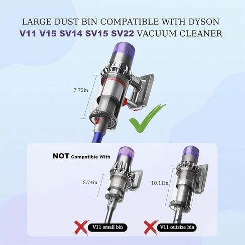استبدال صندوق الغبار متوافق مع مكنسة كهربائية لاسلكية Dyson V11 V15 SV14 SV15 SV22، ملحقات مكنسة كهربائية للجزء رقم 965443-01 in Kuwait